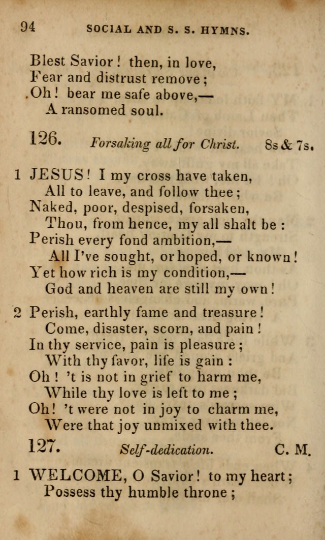 Oberlin social & sabbath school hymn book page 94