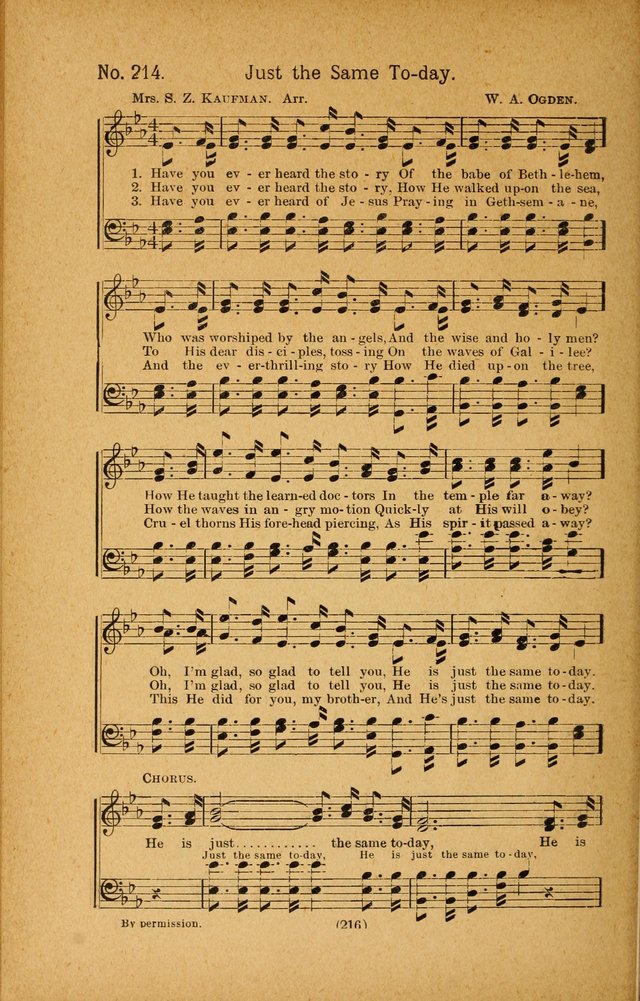 Onward and Upward No. 2: a collection of gospel songs and hymns for Sunday-schools, Endeavor societies, Epworth leagues, devotional meetings, chapel exercises, revivals, etc. page 106