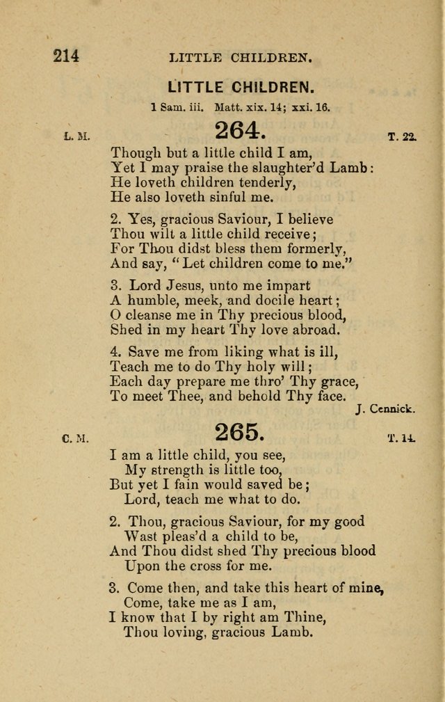 Offices of Worship and Hymns: principally for use in schools. with an appendix of tunes (2nd and rev. ed.) page 214