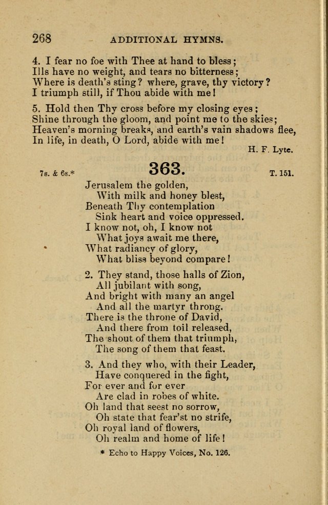 Offices of Worship and Hymns: principally for use in schools. with an appendix of tunes (2nd and rev. ed.) page 268