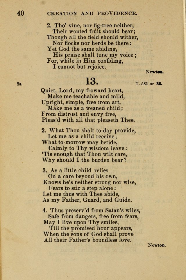 Offices of Worship and Hymns: principally for use in schools. with an appendix of tunes (2nd and rev. ed.) page 40