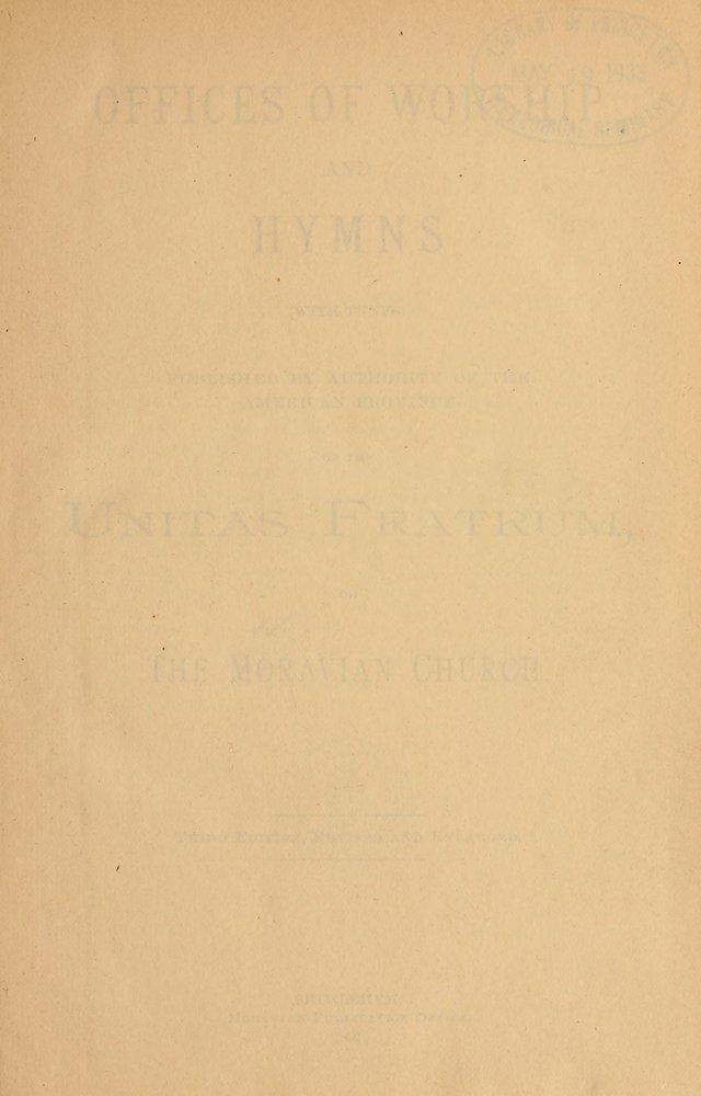 Offices of Worship and Hymns: with tunes, 3rd ed., revised and enlarged page 6