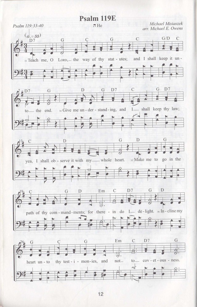 Teach me, O LORD, the way of thy statutes | Hymnary.org