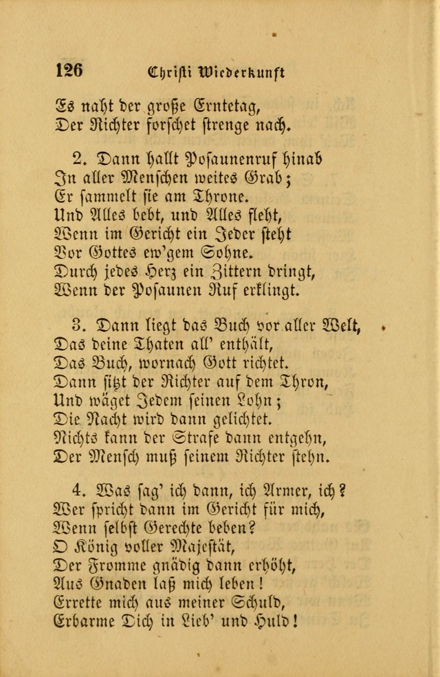 Die Pilgerharfe: eine sammlung evangelischer lieder, für den Gebrauch gläubig getauster Christen und der Gemeinden des Herrn in Nordamerika page 126