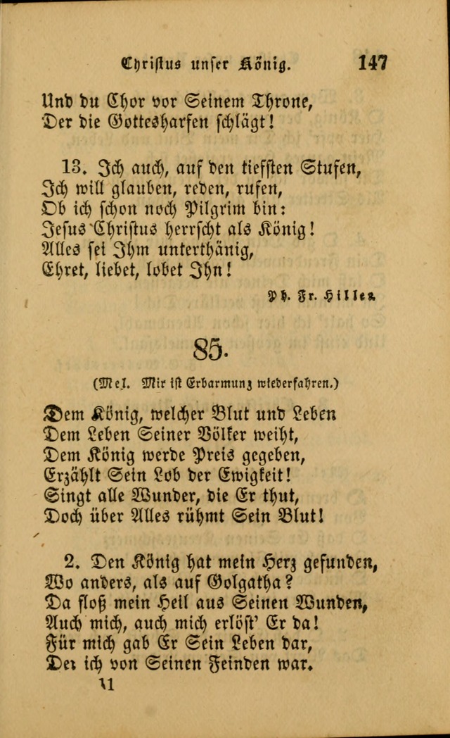 Die Pilgerharfe: eine sammlung evangelischer lieder, für den Gebrauch gläubig getauster Christen und der Gemeinden des Herrn in Nordamerika page 147