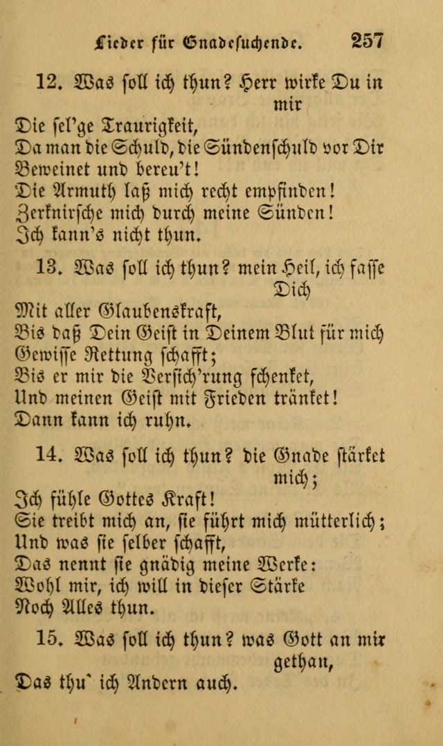 Die Pilgerharfe: eine sammlung evangelischer lieder, für den Gebrauch gläubig getauster Christen und der Gemeinden des Herrn in Nordamerika page 257
