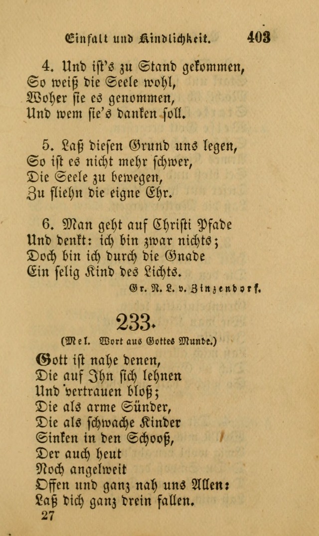 Die Pilgerharfe: eine sammlung evangelischer lieder, für den Gebrauch gläubig getauster Christen und der Gemeinden des Herrn in Nordamerika page 403