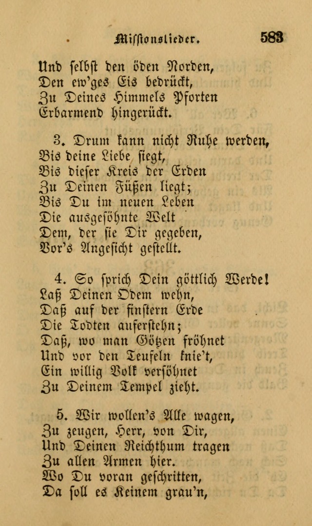 Die Pilgerharfe: eine sammlung evangelischer lieder, für den Gebrauch gläubig getauster Christen und der Gemeinden des Herrn in Nordamerika page 583