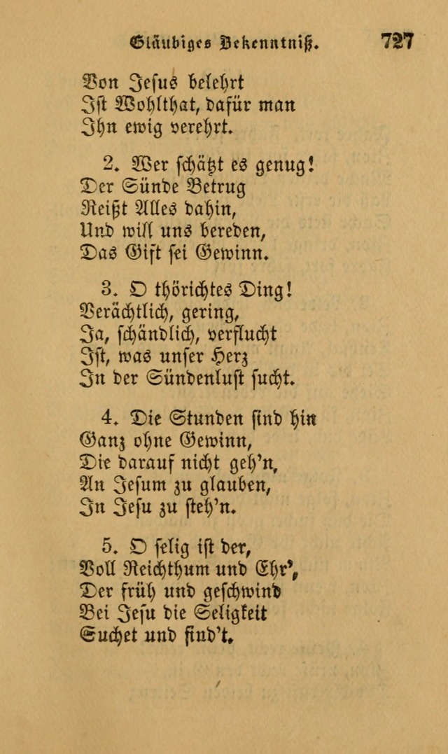 Die Pilgerharfe: eine sammlung evangelischer lieder, für den Gebrauch gläubig getauster Christen und der Gemeinden des Herrn in Nordamerika page 727