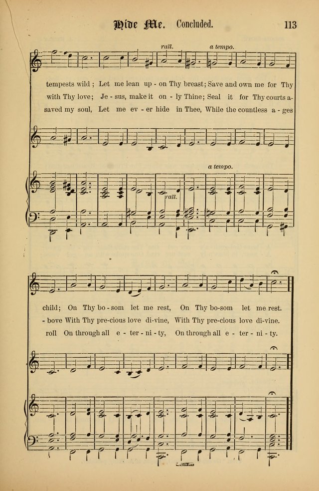 The Peacemaker: a collection of sacred songs and hymns for use in all services of the church, Sunday-school, home circle, and all kinds of evangelistic work page 113