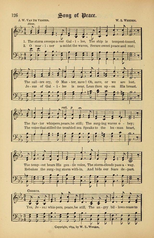 The Peacemaker: a collection of sacred songs and hymns for use in all services of the church, Sunday-school, home circle, and all kinds of evangelistic work page 126