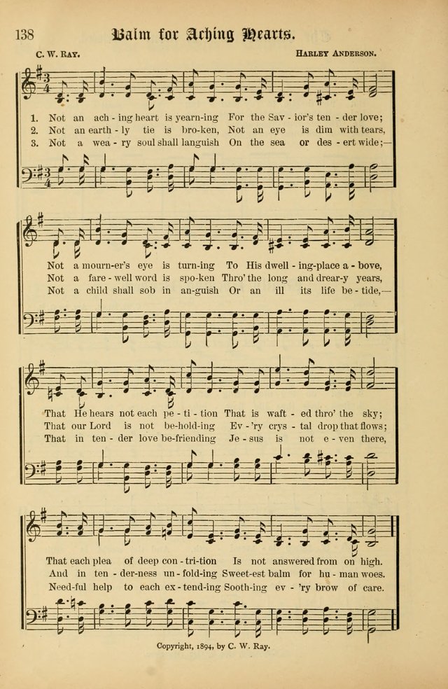 The Peacemaker: a collection of sacred songs and hymns for use in all services of the church, Sunday-school, home circle, and all kinds of evangelistic work page 138