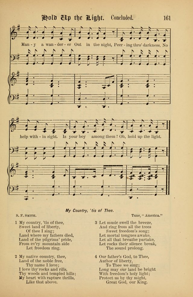 The Peacemaker: a collection of sacred songs and hymns for use in all services of the church, Sunday-school, home circle, and all kinds of evangelistic work page 161