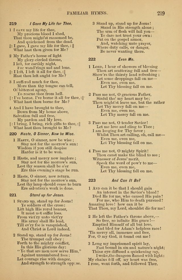 The Peacemaker: a collection of sacred songs and hymns for use in all services of the church, Sunday-school, home circle, and all kinds of evangelistic work page 219