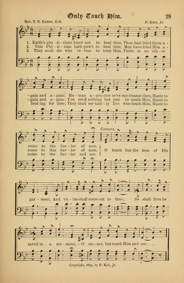 The Peacemaker: a collection of sacred songs and hymns for use in all services of the church, Sunday-school, home circle, and all kinds of evangelistic work page 29