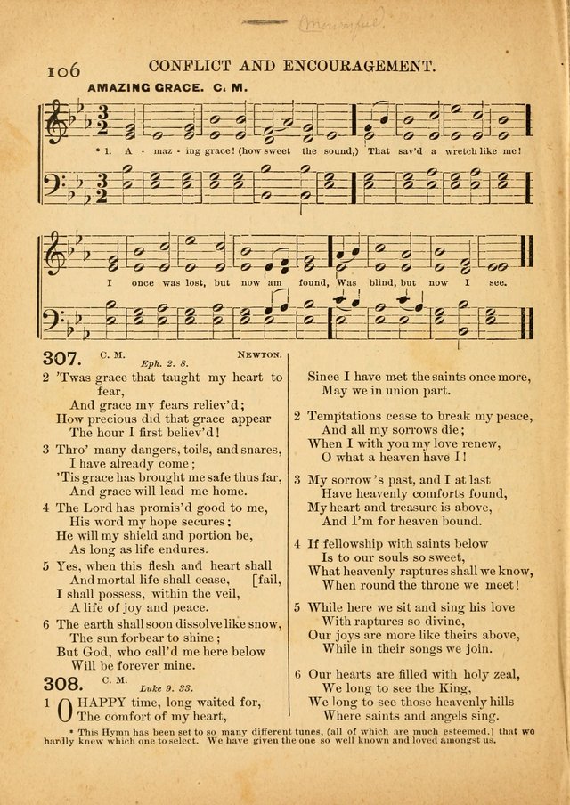 The Primitive Baptist Hymnal: a choice collection of hymns and tunes of early and late composition page 106