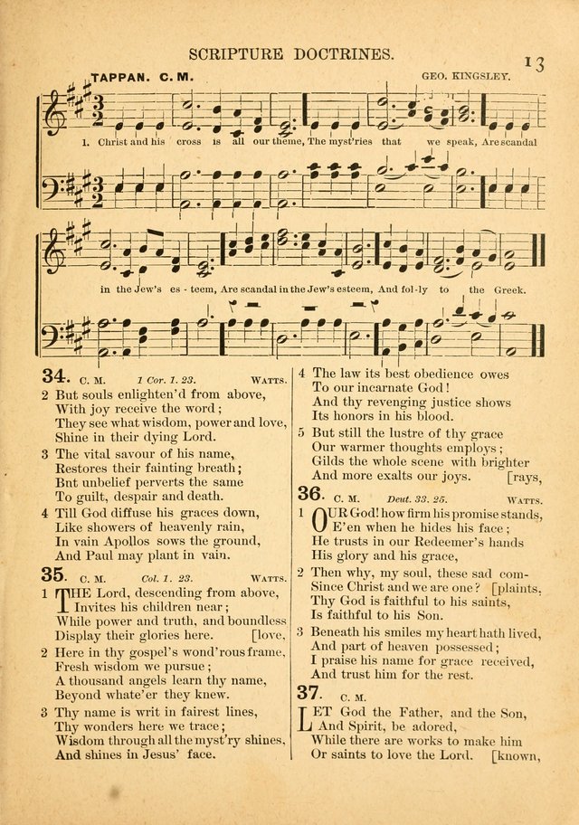 The Primitive Baptist Hymnal: a choice collection of hymns and tunes of early and late composition page 13