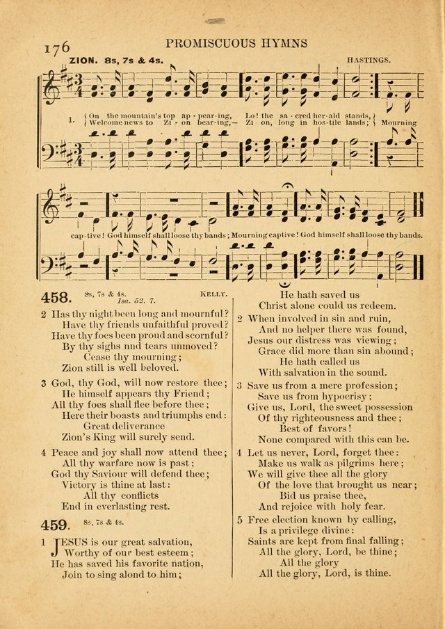 The Primitive Baptist Hymnal: a choice collection of hymns and tunes of early and late composition page 176