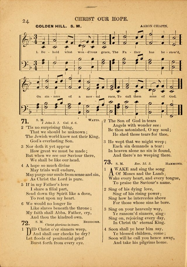 The Primitive Baptist Hymnal: a choice collection of hymns and tunes of early and late composition page 24