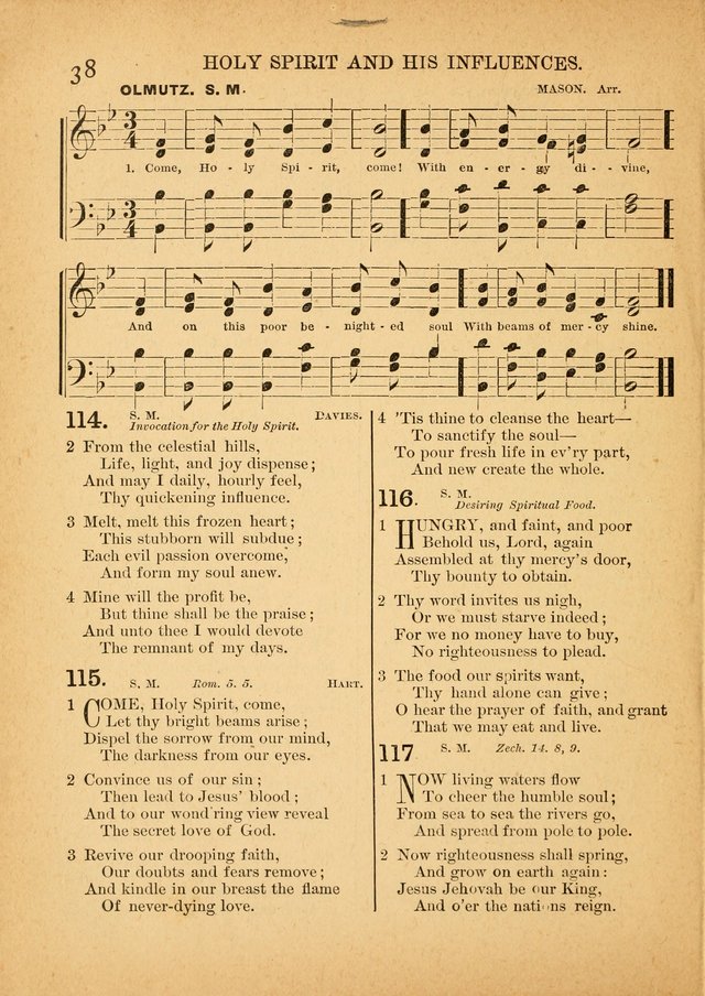 The Primitive Baptist Hymnal: a choice collection of hymns and tunes of early and late composition page 38