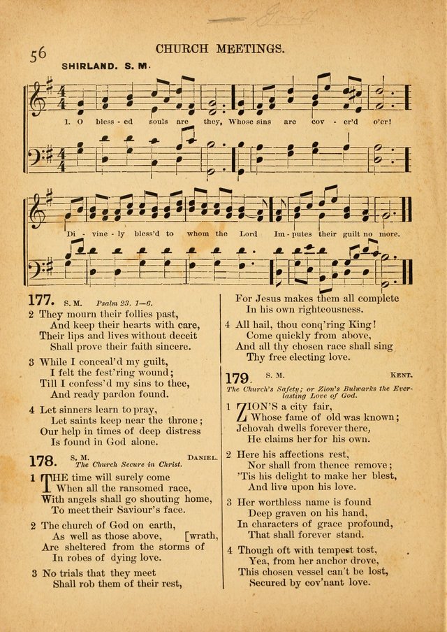 The Primitive Baptist Hymnal: a choice collection of hymns and tunes of early and late composition page 56