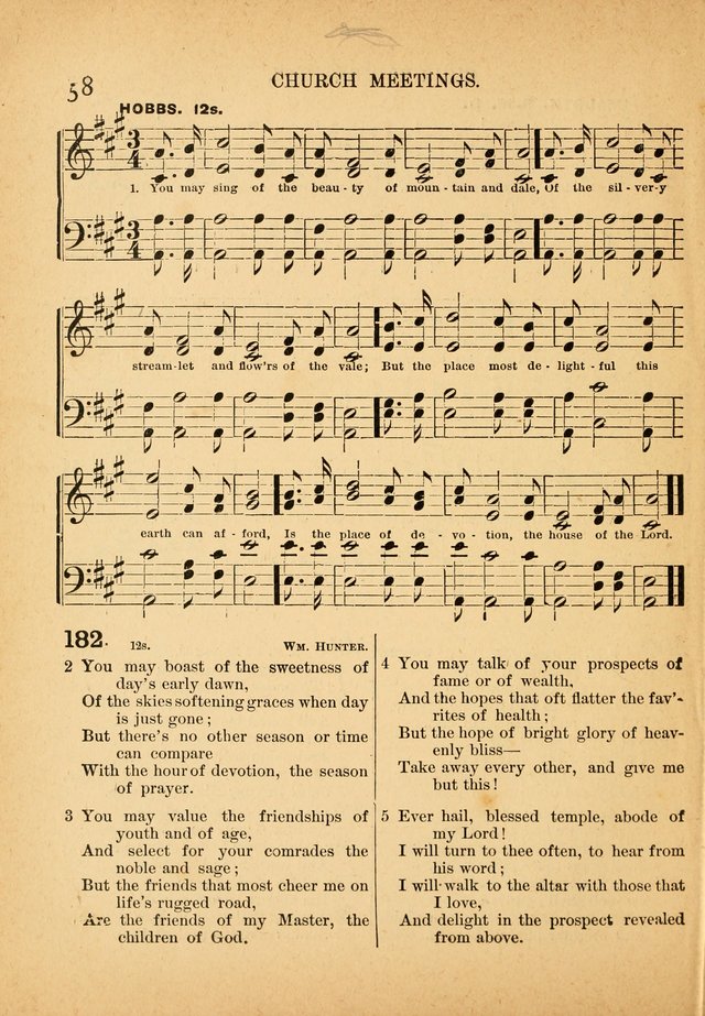 The Primitive Baptist Hymnal: a choice collection of hymns and tunes of early and late composition page 58