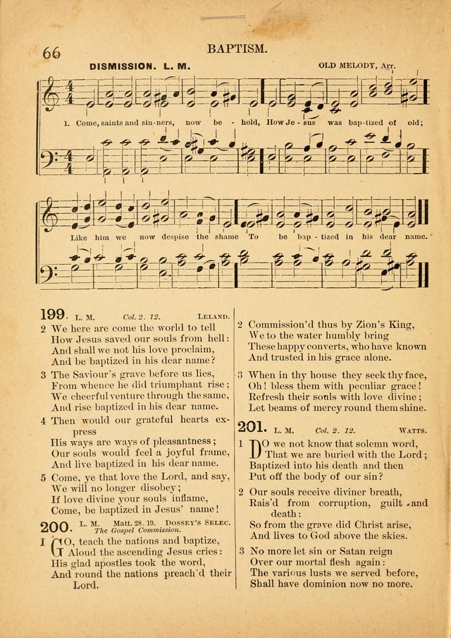 The Primitive Baptist Hymnal: a choice collection of hymns and tunes of early and late composition page 66