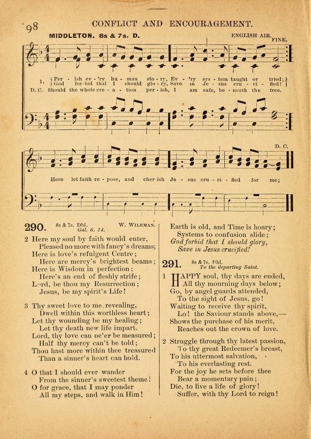 The Primitive Baptist Hymnal: a choice collection of hymns and tunes of early and late composition page 98