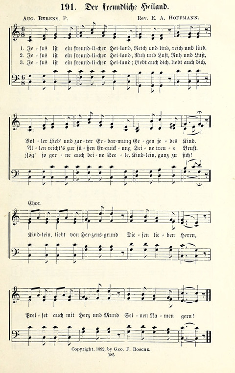Perlen und Blüthen: Liederbuch zum Gebrauch in der Deutsch-Amerikanischen Sonntags-Schule page 183