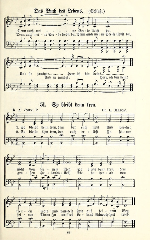 Perlen und Blüthen: Liederbuch zum Gebrauch in der Deutsch-Amerikanischen Sonntags-Schule page 59