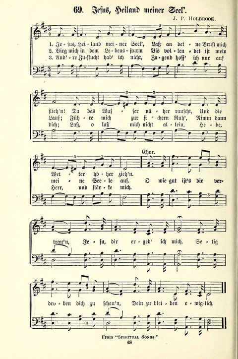 Perlen und Blüthen: Liederbuch zum Gebrauch in der Deutsch-Amerikanischen Sonntags-Schule page 66