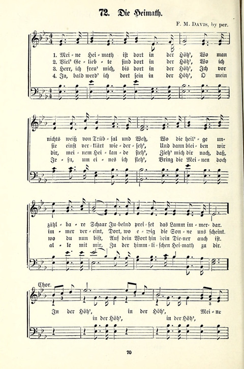 Perlen und Blüthen: Liederbuch zum Gebrauch in der Deutsch-Amerikanischen Sonntags-Schule page 68