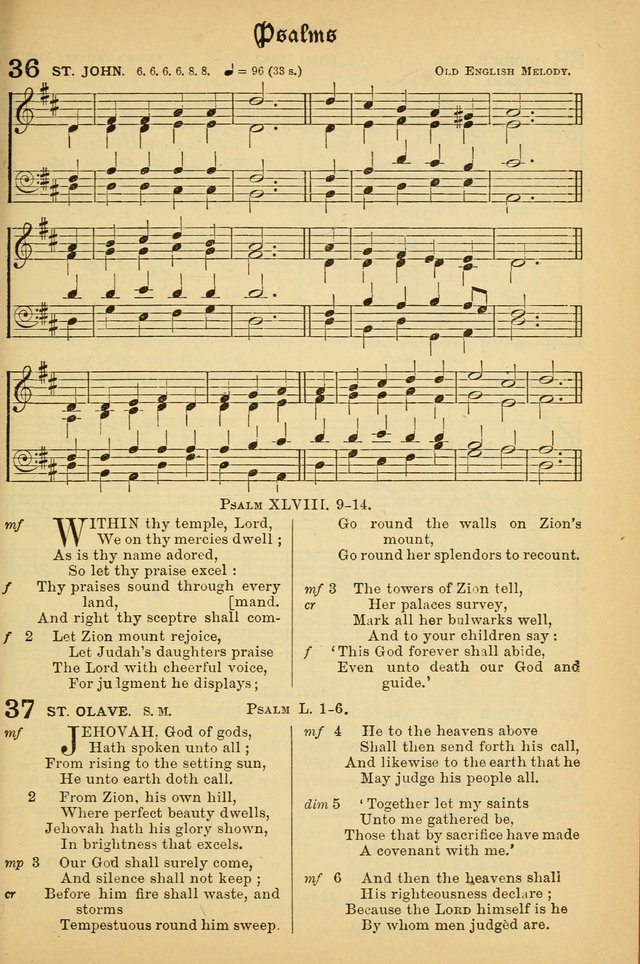 The Presbyterian Book of Praise: approved and commended by the General Assembly of the Presbyterian Church in Canada; With tunes; Part I. Selections from the Psalter. Part II. The Hymnal, rev, and en. page 37