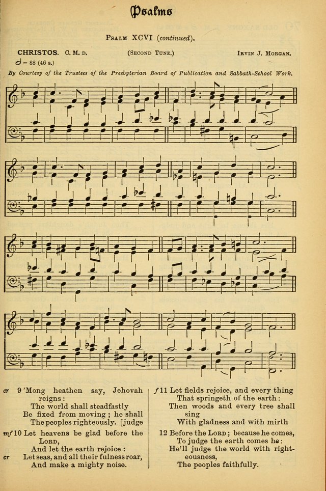The Presbyterian Book of Praise: approved and commended by the General Assembly of the Presbyterian Church in Canada; With tunes; Part I. Selections from the Psalter. Part II. The Hymnal, rev, and en. page 67