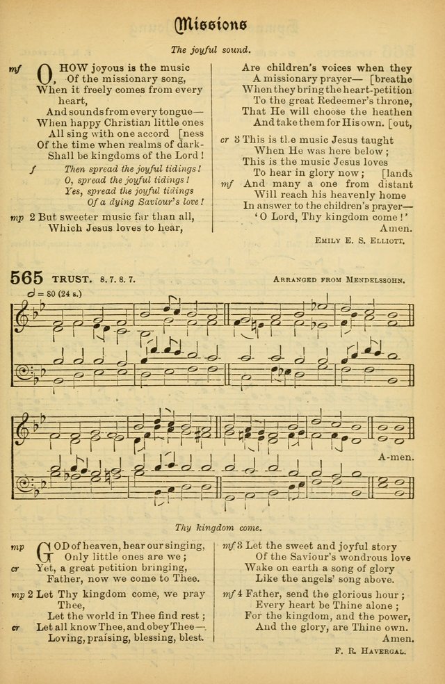 The Presbyterian Book of Praise: approved and commended by the General Assembly of the Presbyterian Church in Canada; With tunes; Part I. Selections from the Psalter. Part II. The Hymnal, rev, and en. page 761