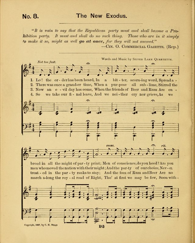Prohibition Bells and Songs of the New Crusade: for Temperance Organizations, Reform Clubs, Prohibition Camps, and Political Campaigns page 16