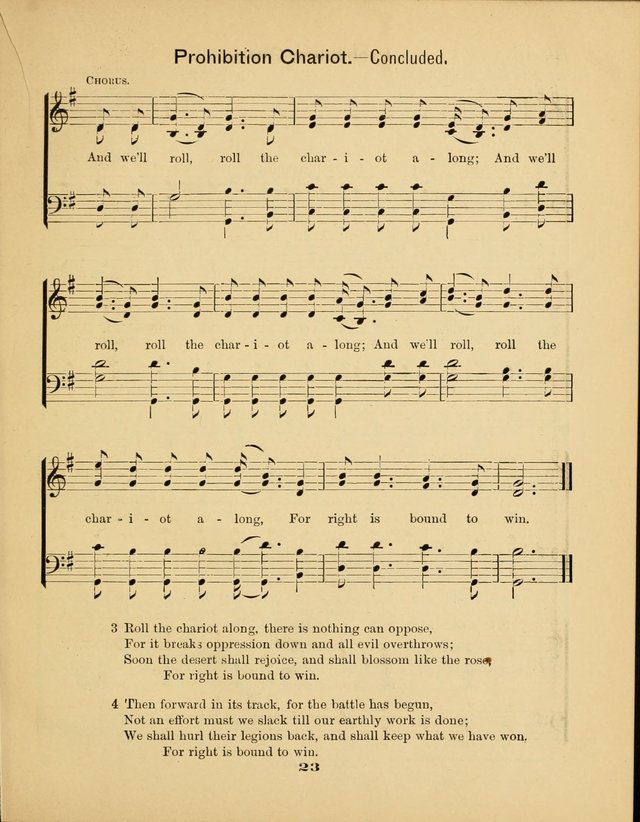 Prohibition Bells and Songs of the New Crusade: for Temperance Organizations, Reform Clubs, Prohibition Camps, and Political Campaigns page 23