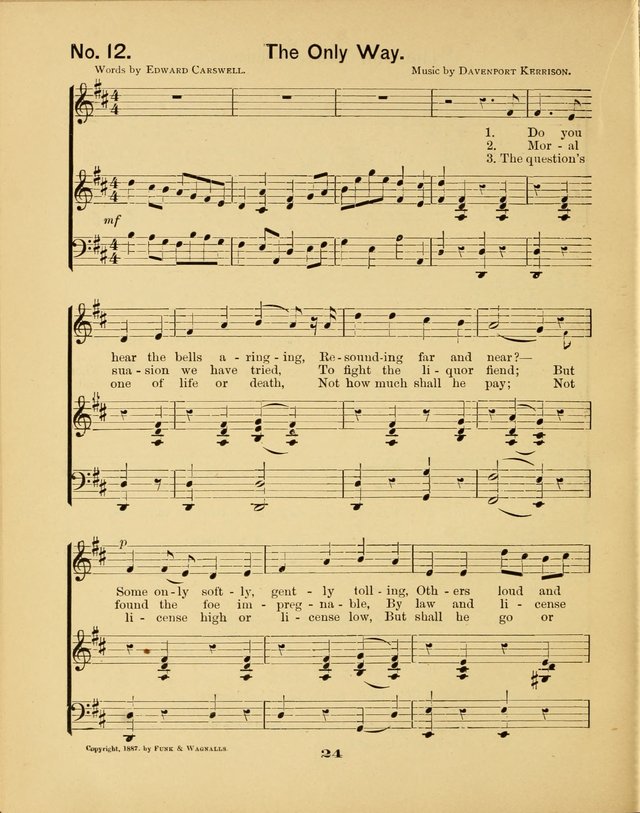 Prohibition Bells and Songs of the New Crusade: for Temperance Organizations, Reform Clubs, Prohibition Camps, and Political Campaigns page 24