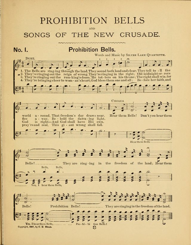 Prohibition Bells and Songs of the New Crusade: for Temperance Organizations, Reform Clubs, Prohibition Camps, and Political Campaigns page 3