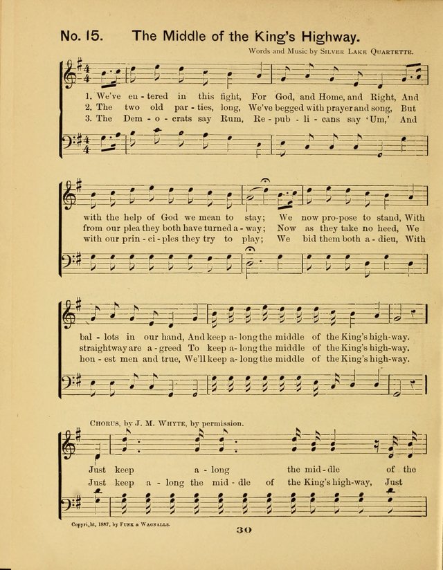 Prohibition Bells and Songs of the New Crusade: for Temperance Organizations, Reform Clubs, Prohibition Camps, and Political Campaigns page 30