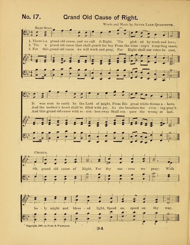 Prohibition Bells and Songs of the New Crusade: for Temperance Organizations, Reform Clubs, Prohibition Camps, and Political Campaigns page 34