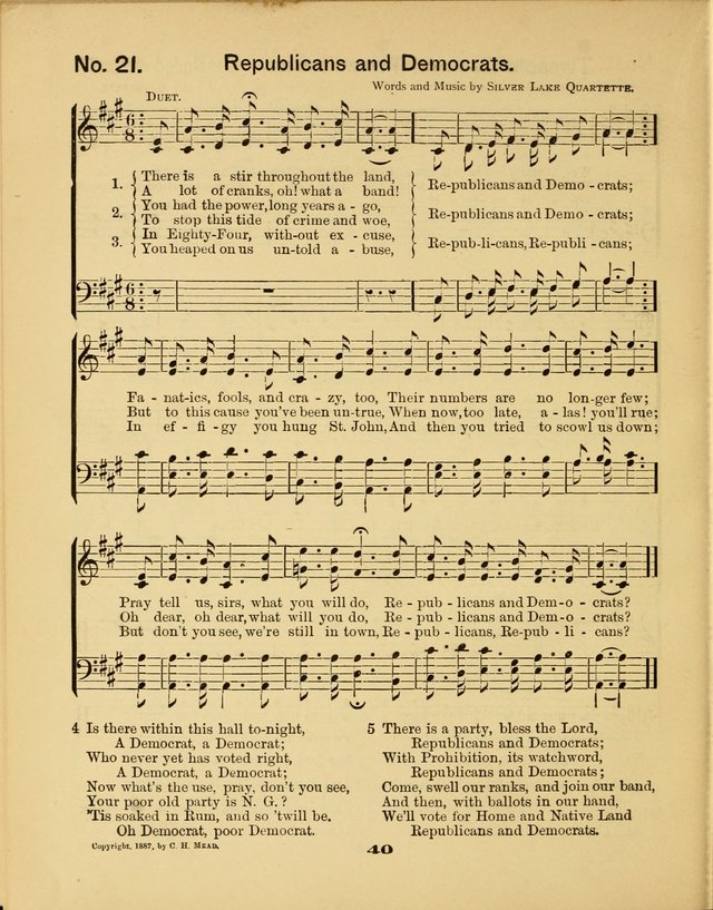 Prohibition Bells and Songs of the New Crusade: for Temperance Organizations, Reform Clubs, Prohibition Camps, and Political Campaigns page 40