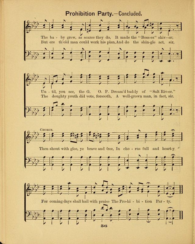 Prohibition Bells and Songs of the New Crusade: for Temperance Organizations, Reform Clubs, Prohibition Camps, and Political Campaigns page 56