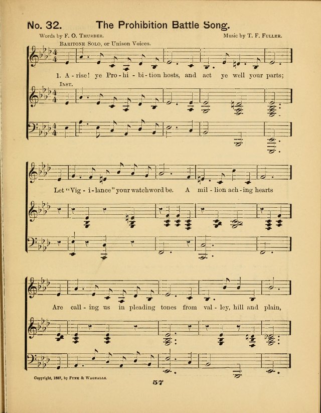 Prohibition Bells and Songs of the New Crusade: for Temperance Organizations, Reform Clubs, Prohibition Camps, and Political Campaigns page 57