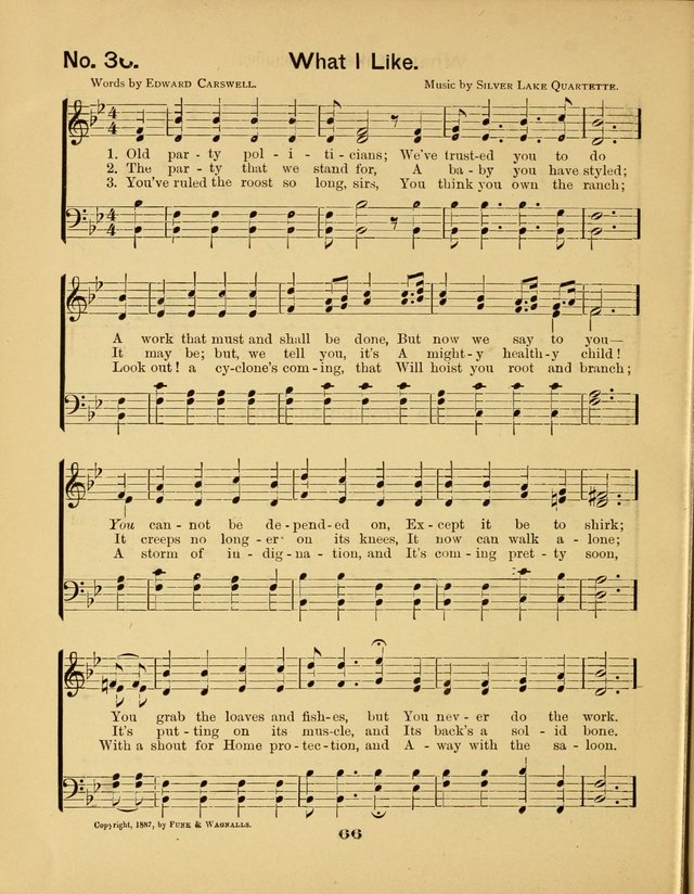 Prohibition Bells and Songs of the New Crusade: for Temperance Organizations, Reform Clubs, Prohibition Camps, and Political Campaigns page 66