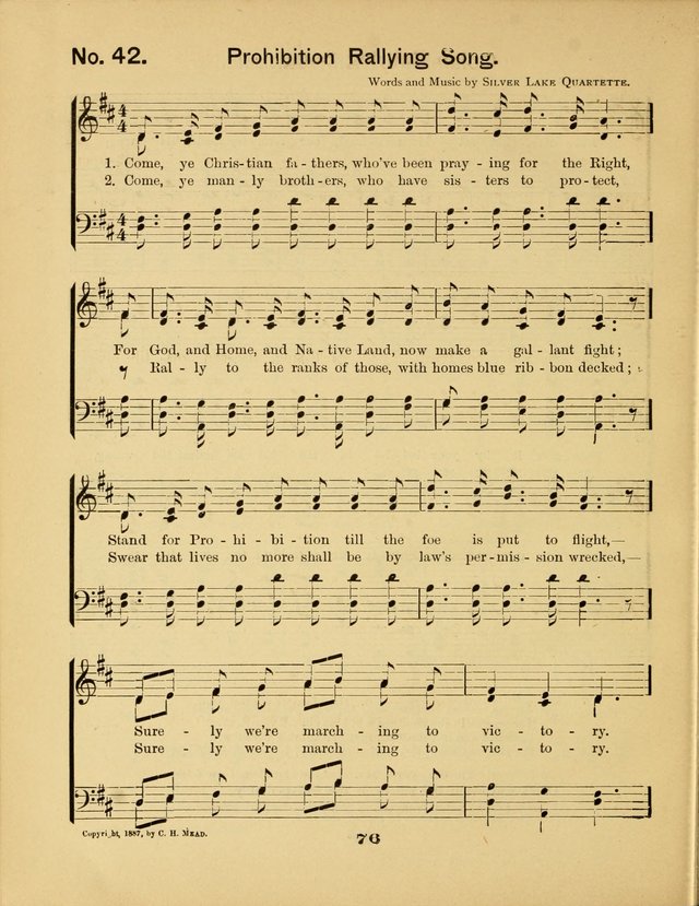 Prohibition Bells and Songs of the New Crusade: for Temperance Organizations, Reform Clubs, Prohibition Camps, and Political Campaigns page 76
