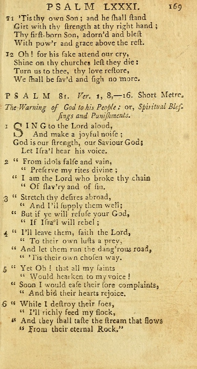 Psalms: carefully suited to the Christian worship in the United States of America: being an improvement of the old versions of the Psalms of David page 145