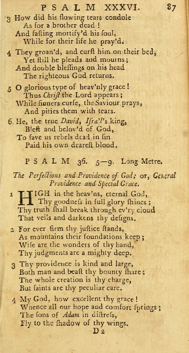 Psalms: carefully suited to the Christian worship in the United States of America: being an improvement of the old versions of the Psalms of David page 63