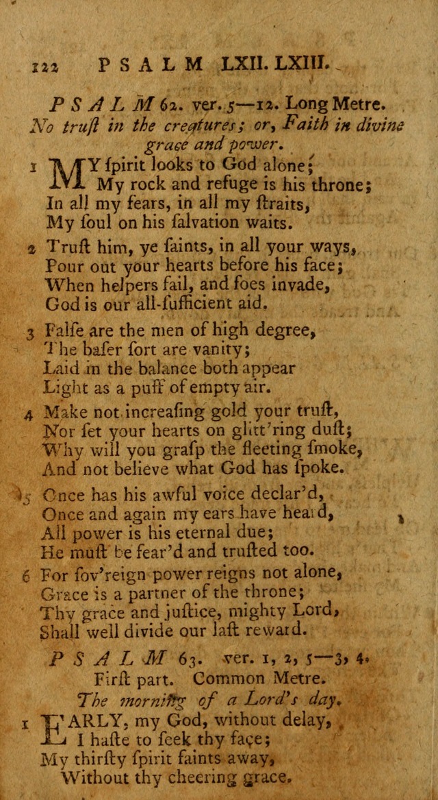 Psalms, carefully suited to the Christian worship in the United States of America: being an improvement of the old version of the Psalms of David ; allowed by the reverend Synod of New York and Philad page 122