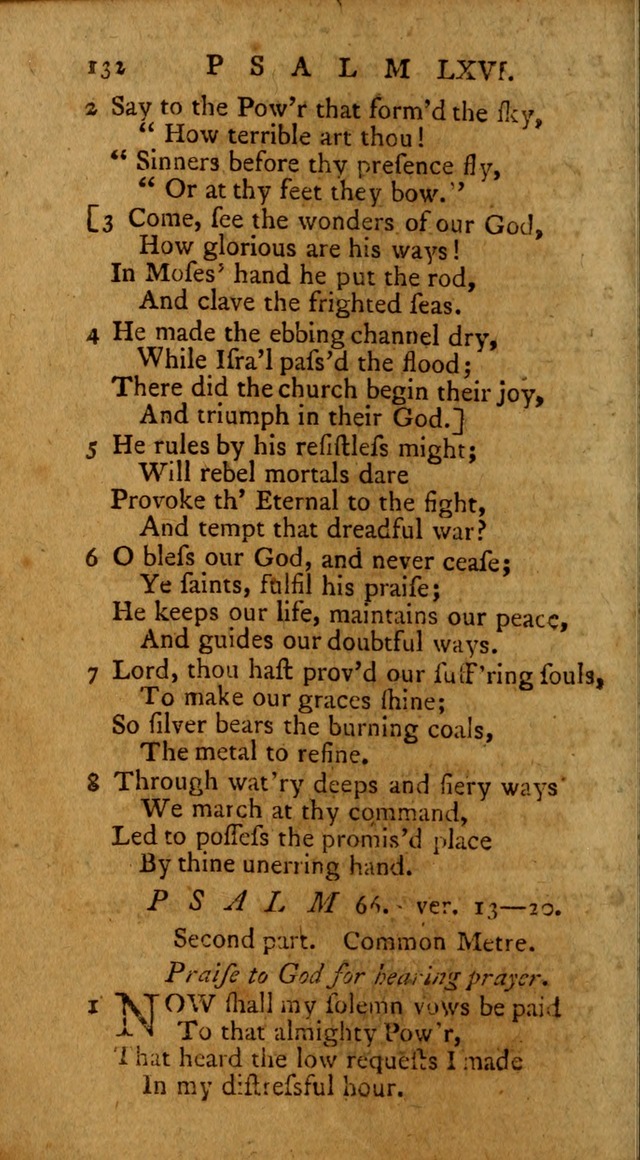 Psalms, carefully suited to the Christian worship in the United States of America: being an improvement of the old version of the Psalms of David ; allowed by the reverend Synod of New York and Philad page 132